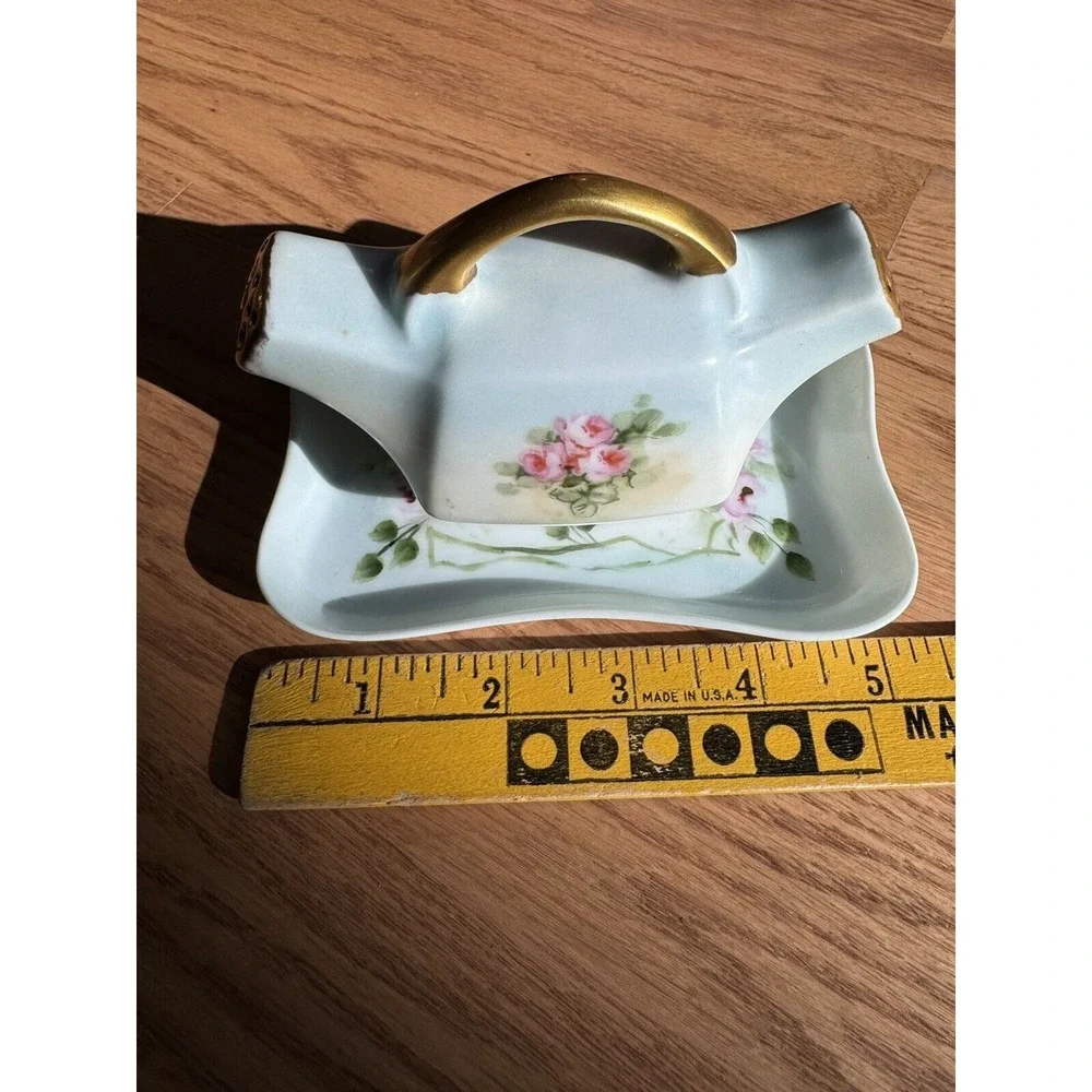 Vintage Heinrich & Co Selb Bavaria Salt‎ & Pepper Shakers W/Tray, Signed J Kach